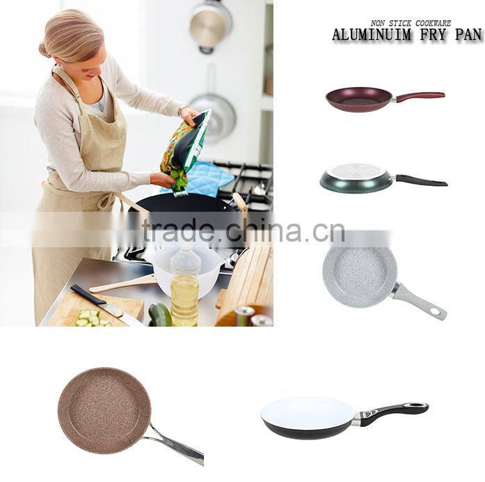 diamond coating frypan with soft touch handle