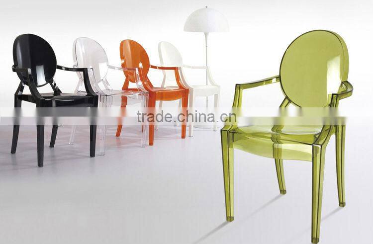 Plastic with wood leg dining chair /dining room home furniture