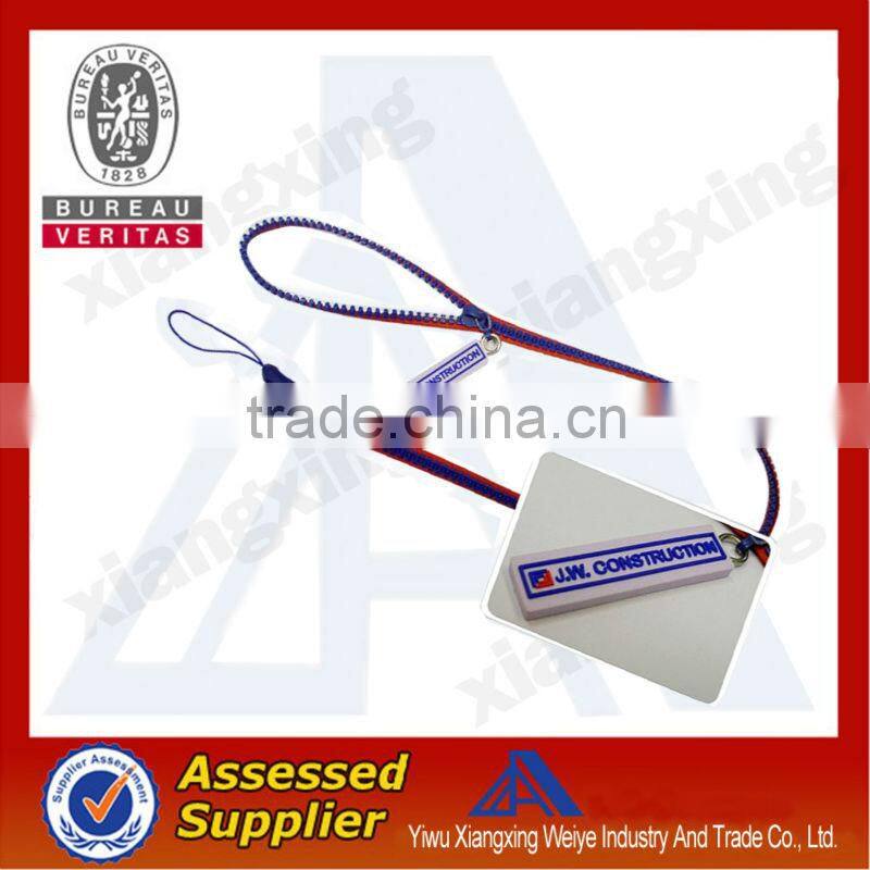 Amazing design plastic zipper lanyard for iphone