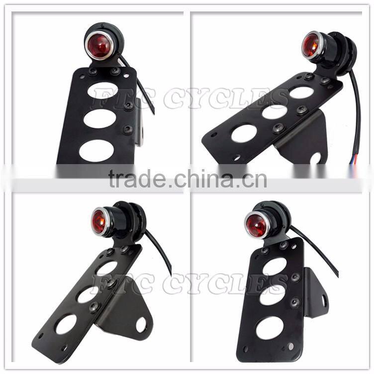 Side Mount Motorcycle License Plate Bracket for Harley Cruisers