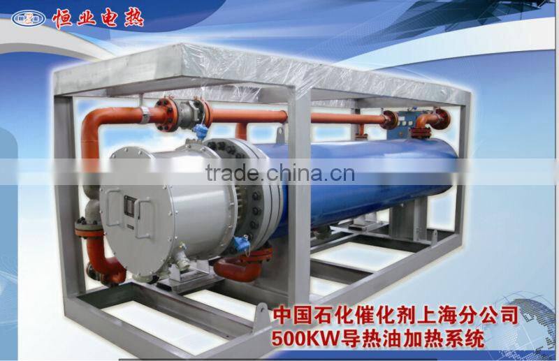 stailess steel Flange Tubular electric thermal fluid heater