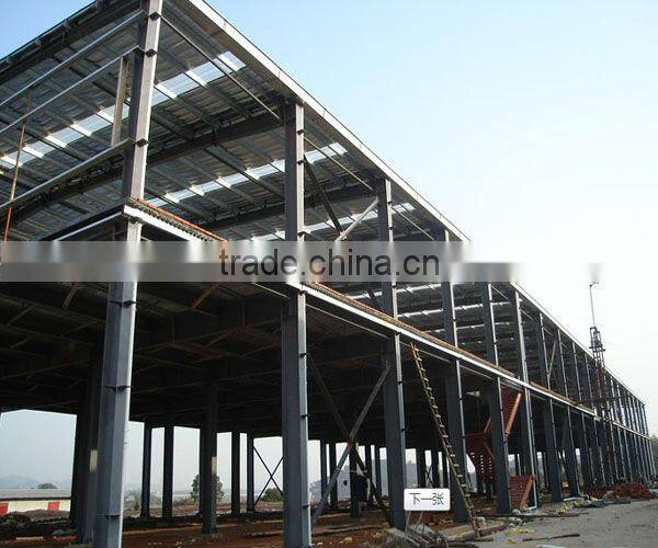 Large-span light steel structure buildings/warehouse, easy to assemble and disassemble