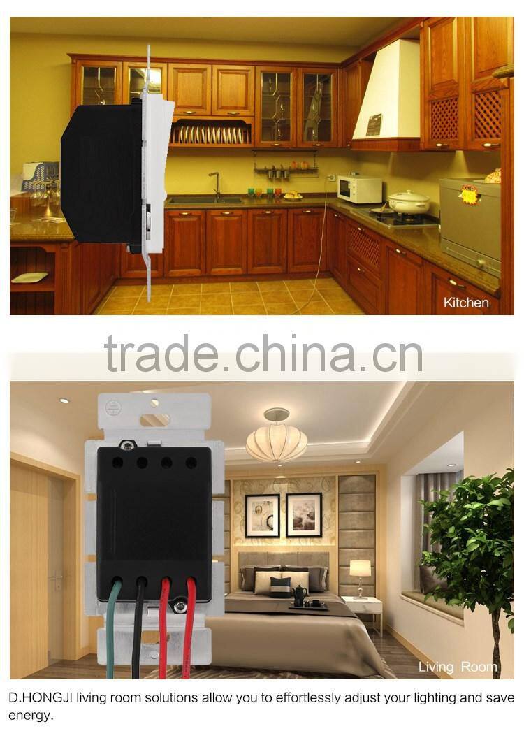 120v 60HZ single pole/three way decorator CFL/ led dimmer LED light switch with night light