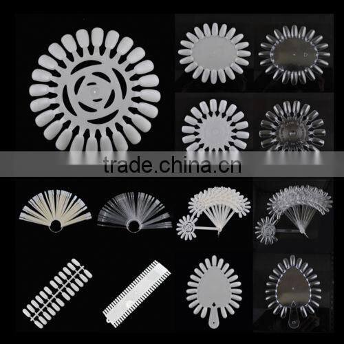 20 colors charts Nail polish gels display Manicure Practice Round Wheel Polish Acrylic Display Decoration Nail Art Tip