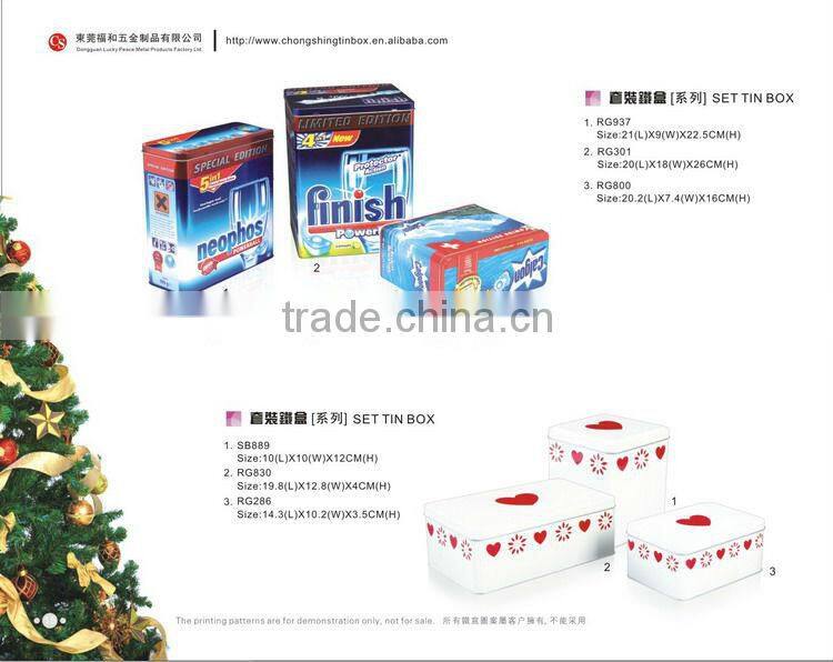 Square tea tin packaging box