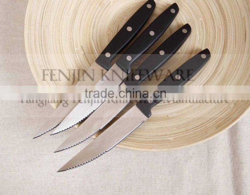 4PCS Clam Shell Package POM Serrated Steak Knife