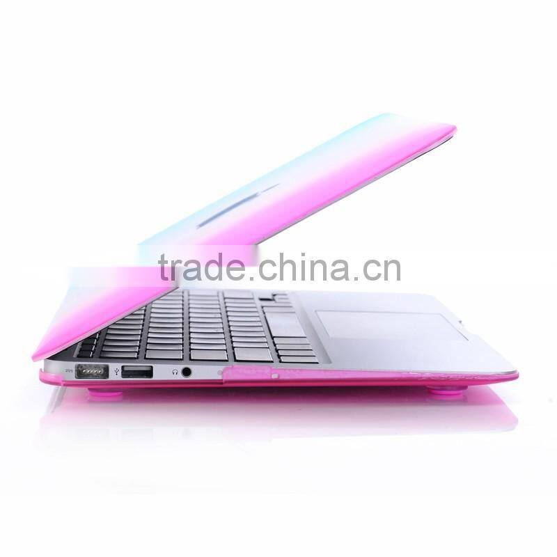 High quality New hot fashion rainbow ultra thin shell laptop case for macbook air 11inch and 13inch