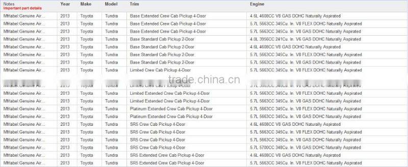 High quality air filter cabinfilter for 17801-38030 1780138030