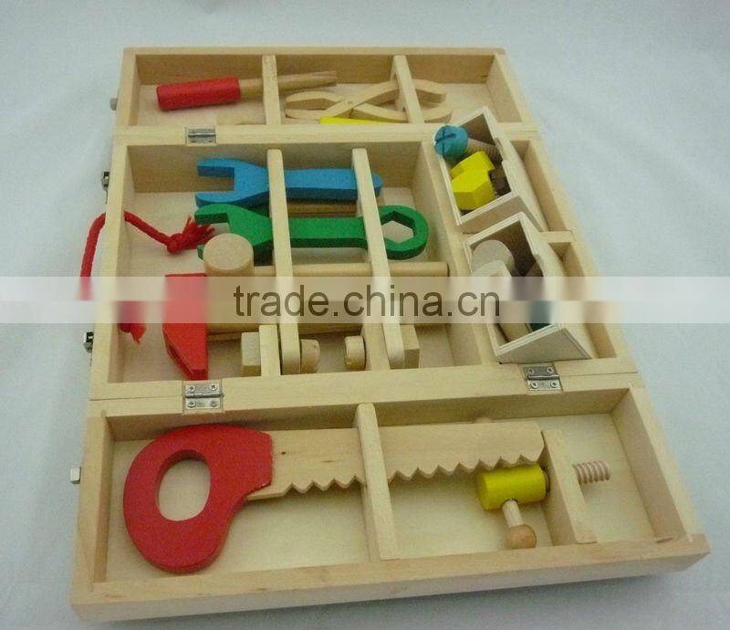 basswood pretend play carpenter tool set toy