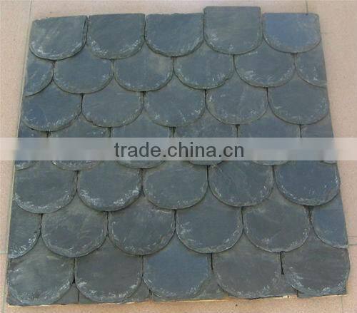 Black naturally slate roofing tiles