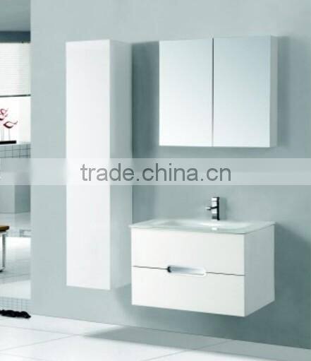 Modern hung waterproof pvc bathroom mirror cabinet RA184