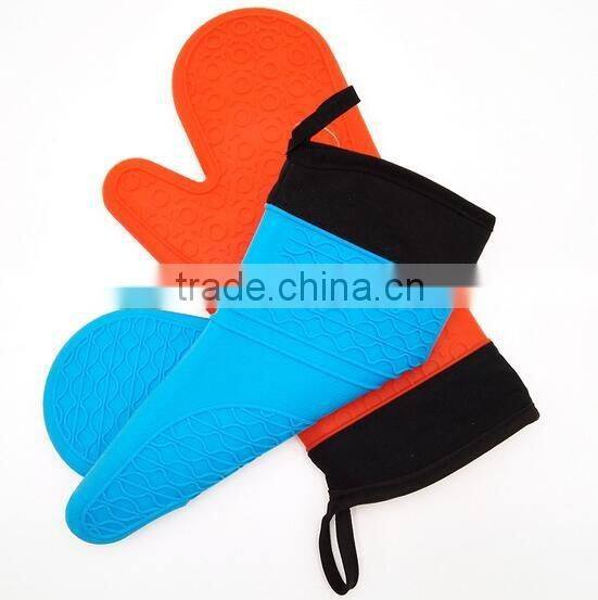 Hot seeling Easy Wash Heat Thick Resistant Silicone Glove/ Cooking Baking BBQ Oven Pot Holder Mitt Kitchen Tools