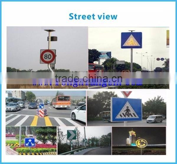 Aluminium LED Flashing Alto Solar Road Traffic Sign/Solar Panels Informative Traffic Sign