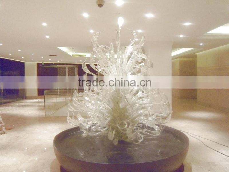 unique colored glass LED lighting chandelier art glass decoration floor lighting