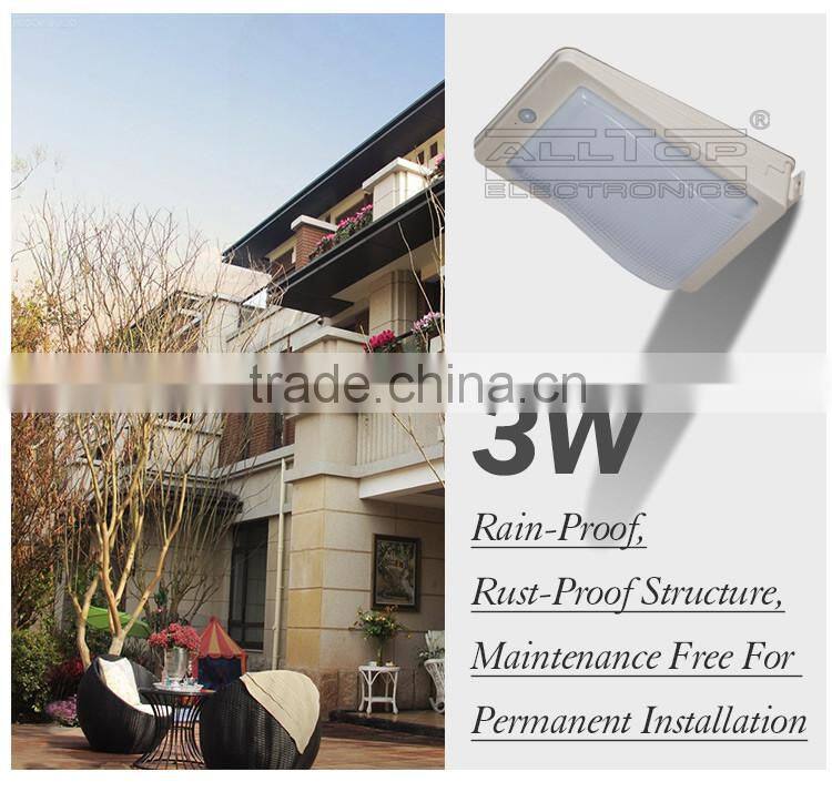 3w High quality motion sensor outdoor ip65 wall mount modern solar wall lamp