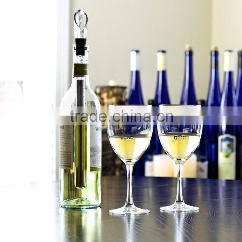Wine Chiller Cooler Stick 3-in-1 Stainless Steel Wine Bottle Pourer Cooler Stick with Pourer Spout