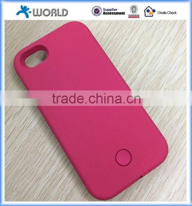 hot selling led bulb flash light case for iphone 6s/6s plus, selfie led case for iphone 5