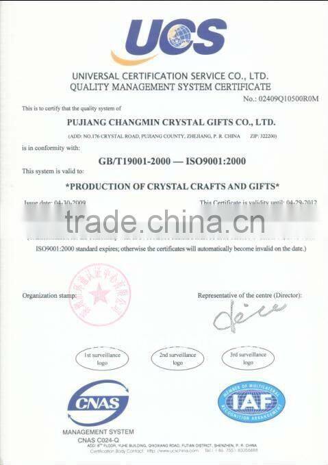 high quality crystal ashtry with flower picture for business gift and room decoration