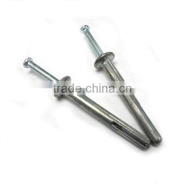 Zamak hammer fixing anchor zinc plated screw nail