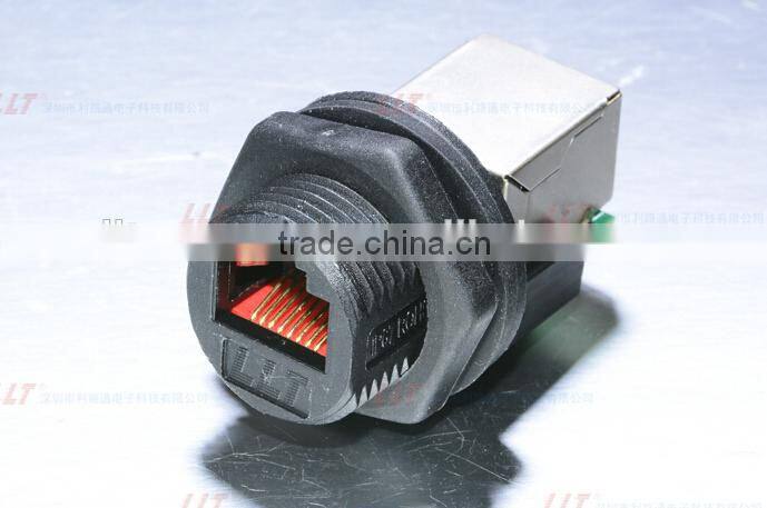 LLT front panel mount RJ45 transformer female to female RJ45 socket