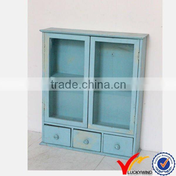 shabby chic vintage industrial wooden cabinet