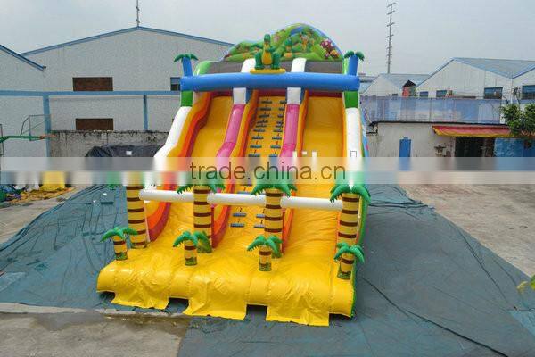 Popular inflatable swimming pool game water park slides