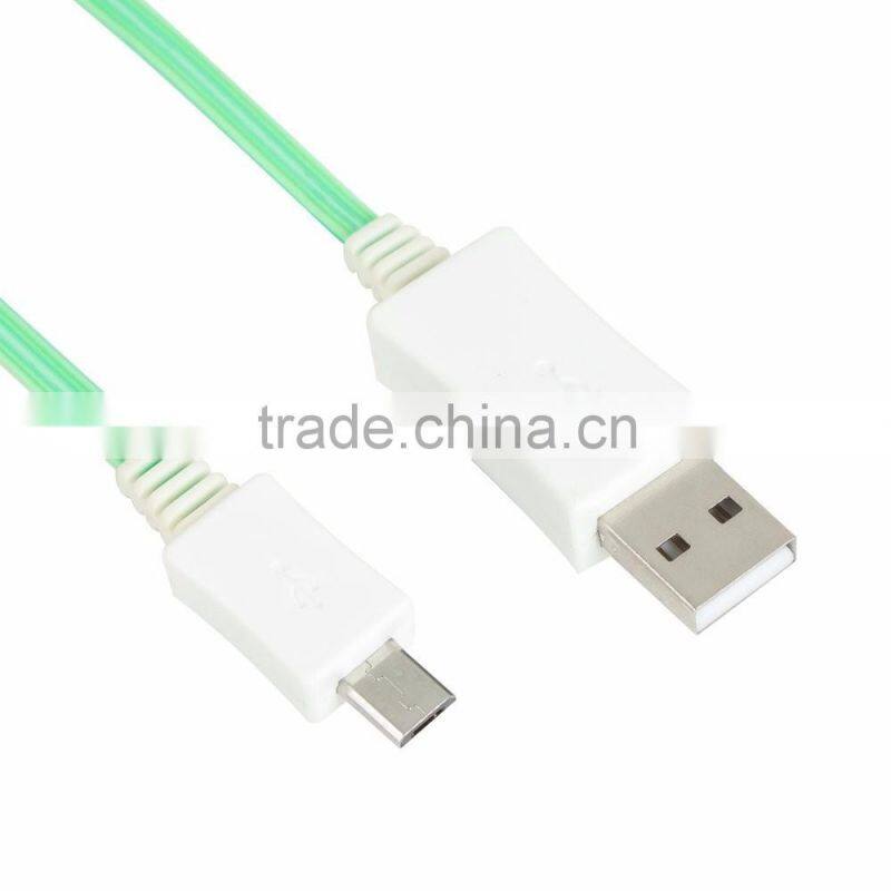 V8 port luminous led data transfer cable
