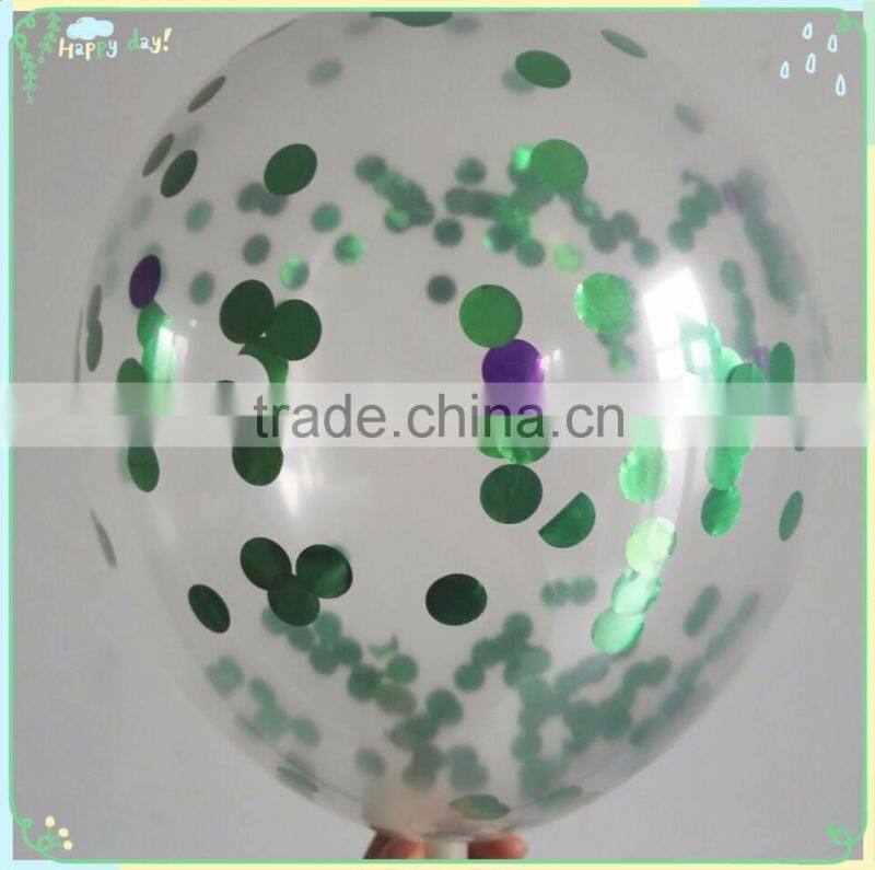 Christmas transparent baloons with confetti inside confetti ballons