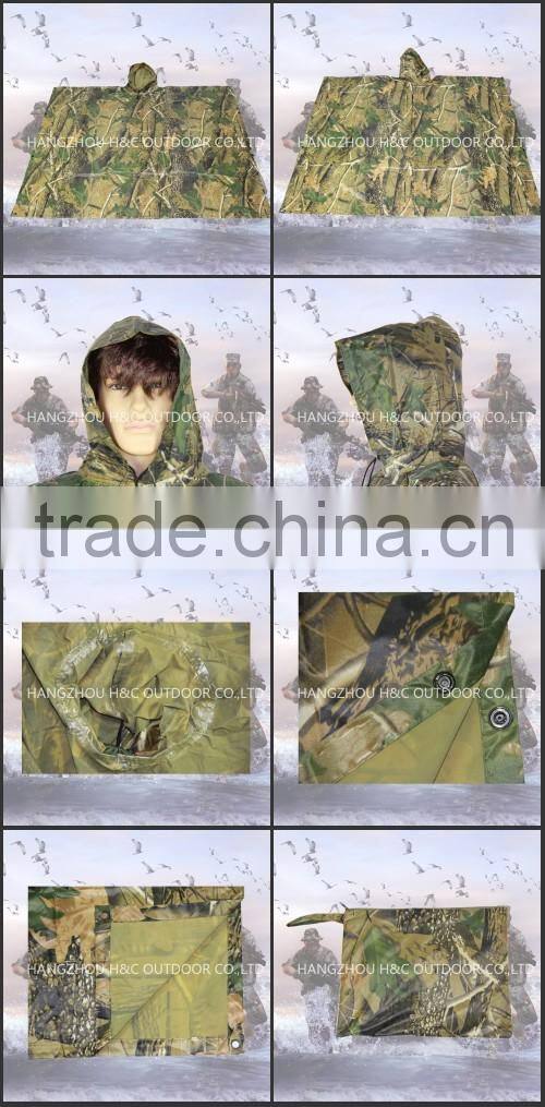 Russet special force military ground sheet army raincoat / poncho with nylon or polyester