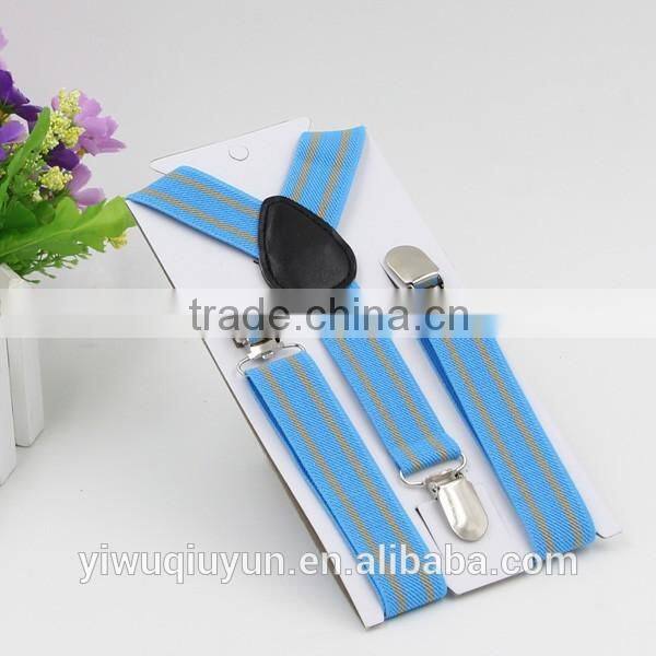 2.5cm Wide kids Unisex Clip-on Braces Elastic Suspender Fashion "Blue/White/Red" 4th of July suspenders