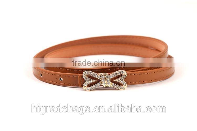 ladies thin Pu leather belt fashion