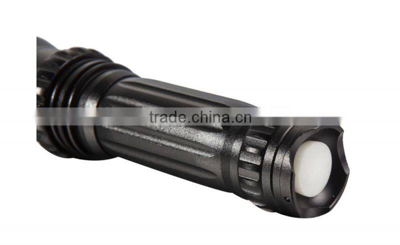Marble Pillar Style 240 lumens aluminum flashlight led zoom focus Noiseless design power flashlight torch