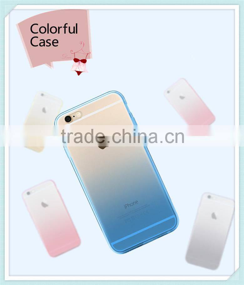 TPU case with gradient color cellphone case for iphone 6s/6plus