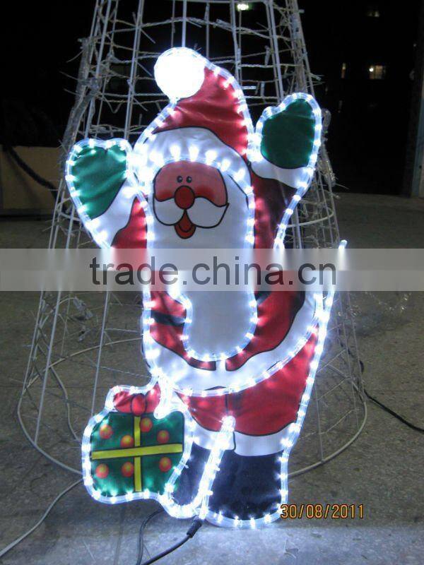 led rope light with print background motif light