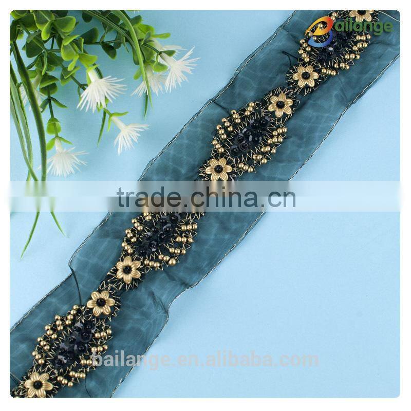 New arrival handmake indian plastic mesh trimming for garment