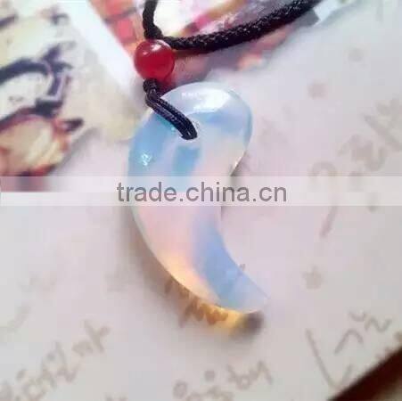 Crescent moon crystal pendulum ornament for sale