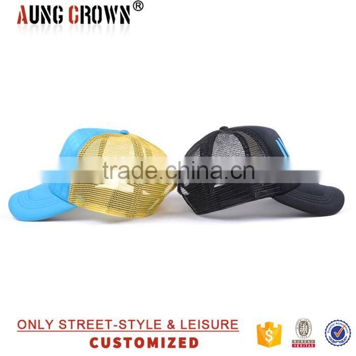 3D embroidery custom snapback mesh trucker cap and hat