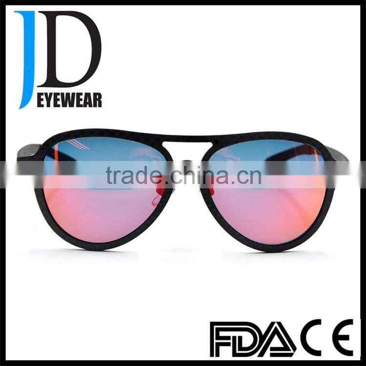 UK designer silver mirrored TAC lenses pilot carbon fiber sunglasses