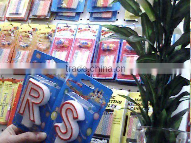 Wholesale Alphabet Pick Candle V, Candle A B C D E F G ...Y , 26 letter candle Kids Birthday Partyware