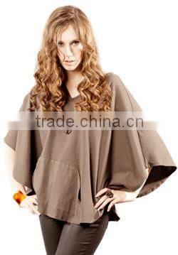 Custom heavy cotton brushed plain easy wear fashion nursing cover top