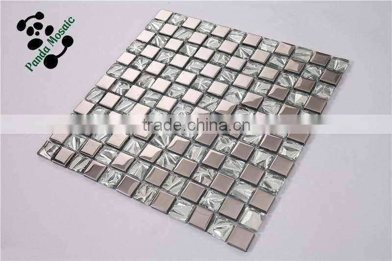 SMP07 Fashion Design mosaic glazed electroplate mosaic hotel decoration wall mosiac