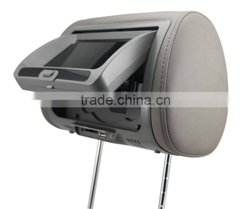Black, Gray, Beige Color and Universal Car Use 7" inch Headrest DVD Player Support GPS