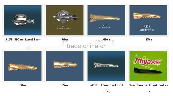 Wholesale Single Prong Curved Alligator hair Clips w/ Teeth Baby Hair Bows Metal Clips