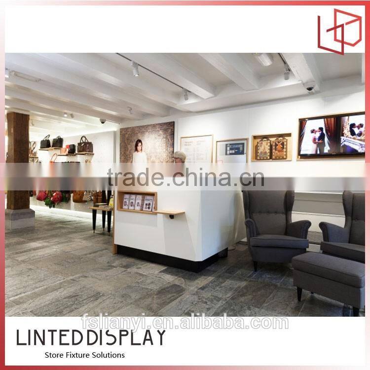 cabinet kiosk for handbag store design