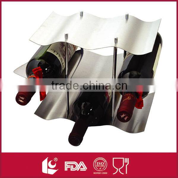 9-Bottle stainless steel solid tabletop wholesale wine rack