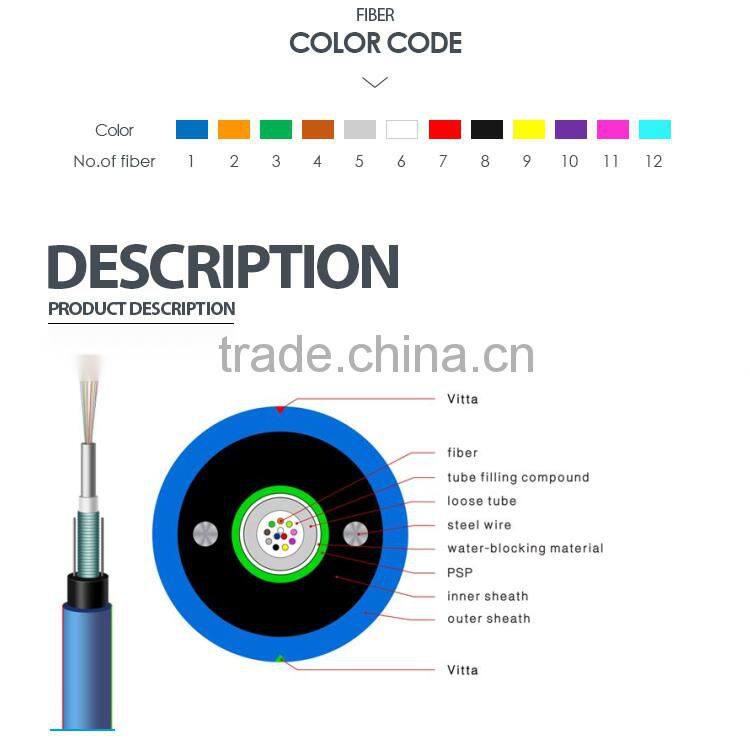 MGXTWV outdoor 8 core single mode mining fiber optic cable