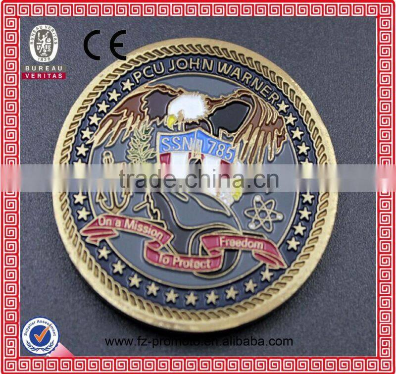 custom Metal pin Badge in plating gold and enamel