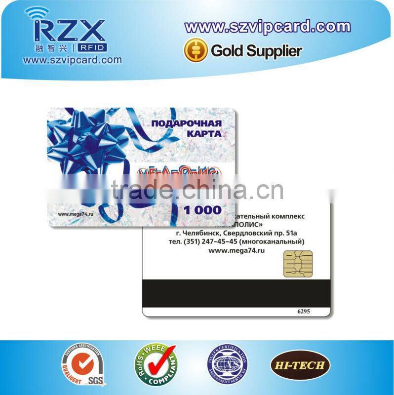 custom printing plastic sle4442 contact ic card
