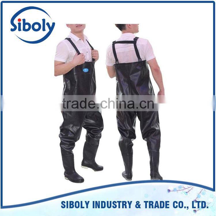 widely used for construction of water conservancy facilities OEM plastic waterproof chest high waders