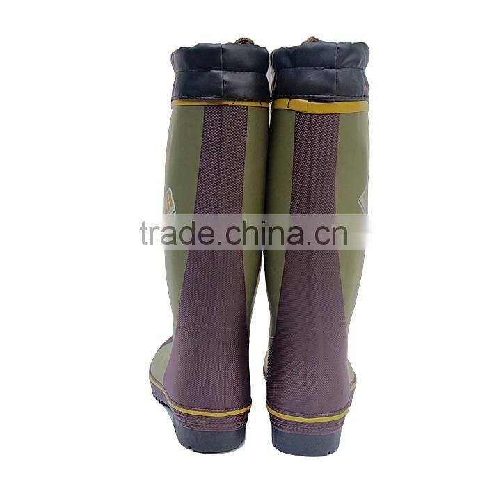 FARM WORKING INDUSTRIAL MEN RUBBER RAIN BOOTS WITH PU CUFF